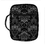 Black And White Tattoo Print Front Pocket Bible Bag