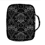 Black And White Tattoo Print Front Pocket Bible Bag