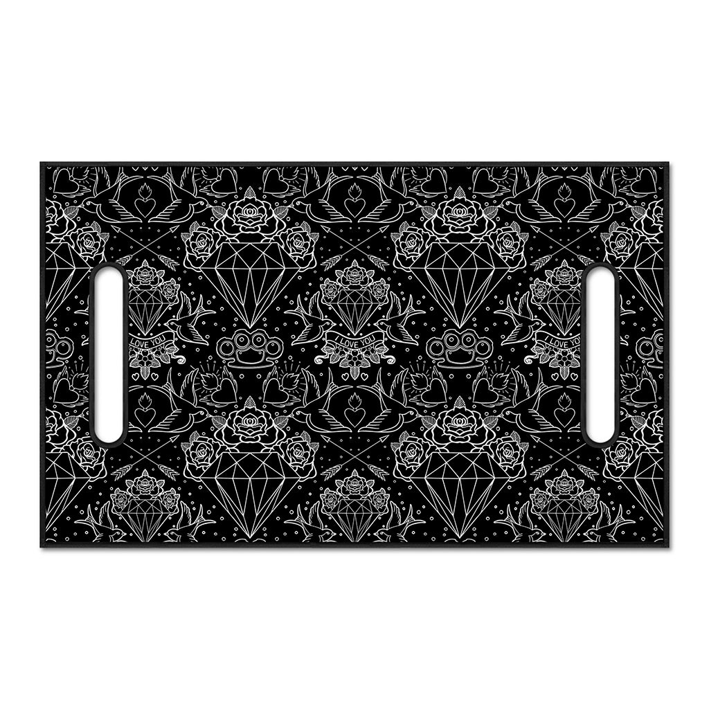 Black And White Tattoo Print Golf Cart Seat Cover