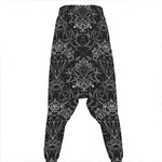 Black And White Tattoo Print Hammer Pants