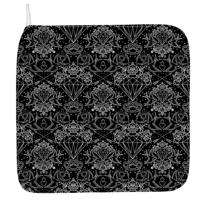 Black And White Tattoo Print Hand Towel