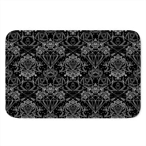 Black And White Tattoo Print Indoor Door Mat