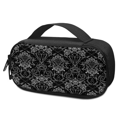 Black And White Tattoo Print Insulin Cooler Travel Case