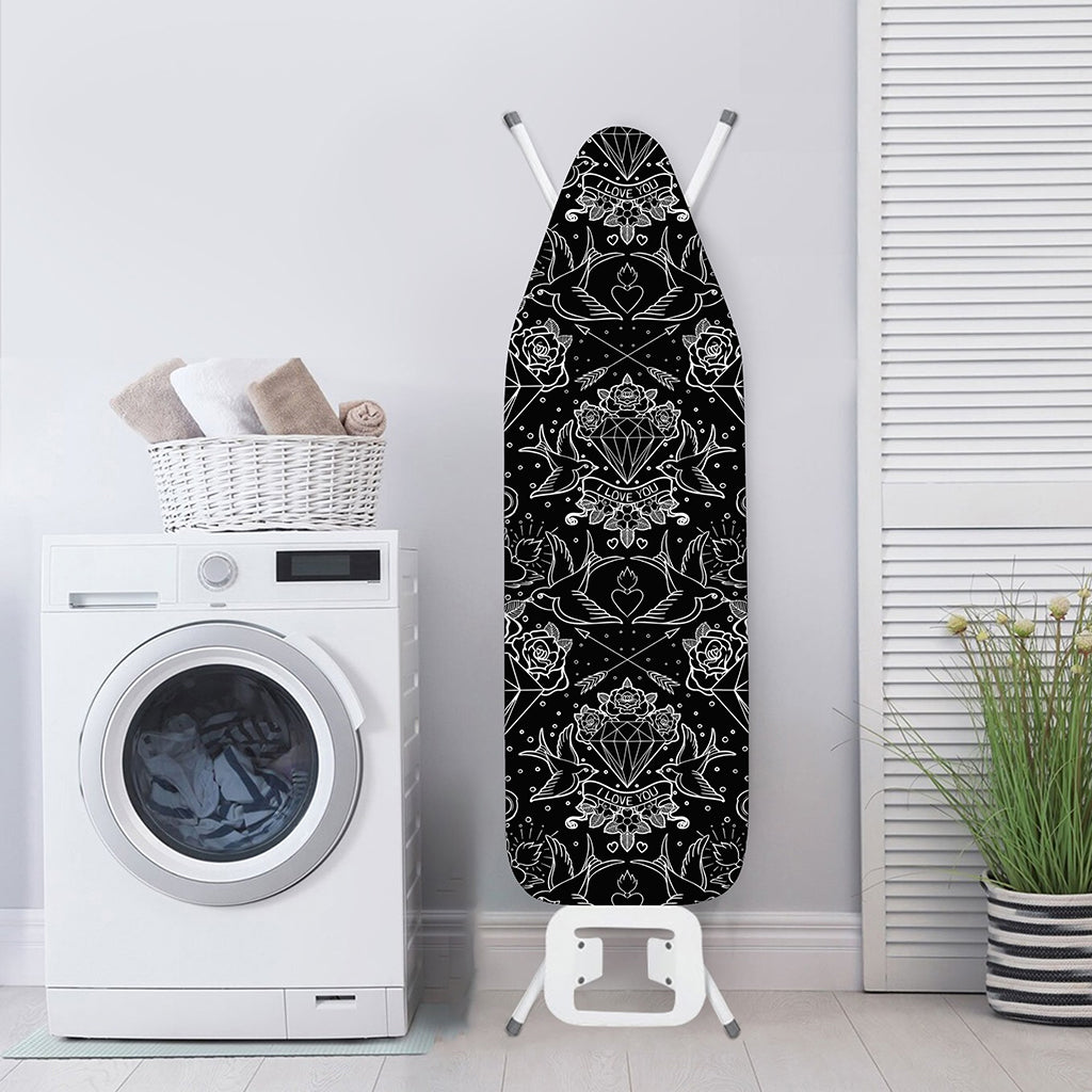 Black And White Tattoo Print Ironing Board Cover