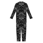 Black And White Tattoo Print Jumpsuit