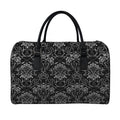 Black And White Tattoo Print Leather Duffel Bag
