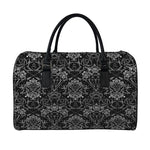 Black And White Tattoo Print Leather Duffle Bag