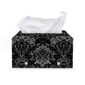 Black And White Tattoo Print Leather Tissue Box Cover