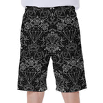 Black And White Tattoo Print Men's Beach Shorts