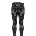 Black And White Tattoo Print Men's Leggings