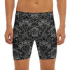 Black And White Tattoo Print Men's Long Boxer Briefs