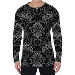 Black And White Tattoo Print Men's Long Sleeve T-Shirt