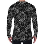 Black And White Tattoo Print Men's Long Sleeve T-Shirt