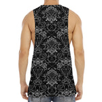 Black And White Tattoo Print Men's Muscle Tank Top