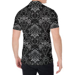 Black And White Tattoo Print Men's Shirt