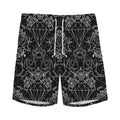 Black And White Tattoo Print Men's Athletic Shorts