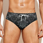 Black And White Tattoo Print Men's Swim Briefs