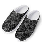 Black And White Tattoo Print Mesh Casual Shoes