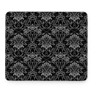 Black And White Tattoo Print Mouse Pad