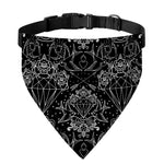 Black And White Tattoo Print Over The Collar Dog Bandana