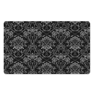 Black And White Tattoo Print Polyester Doormat