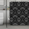 Black And White Tattoo Print Polyester Shower Curtain