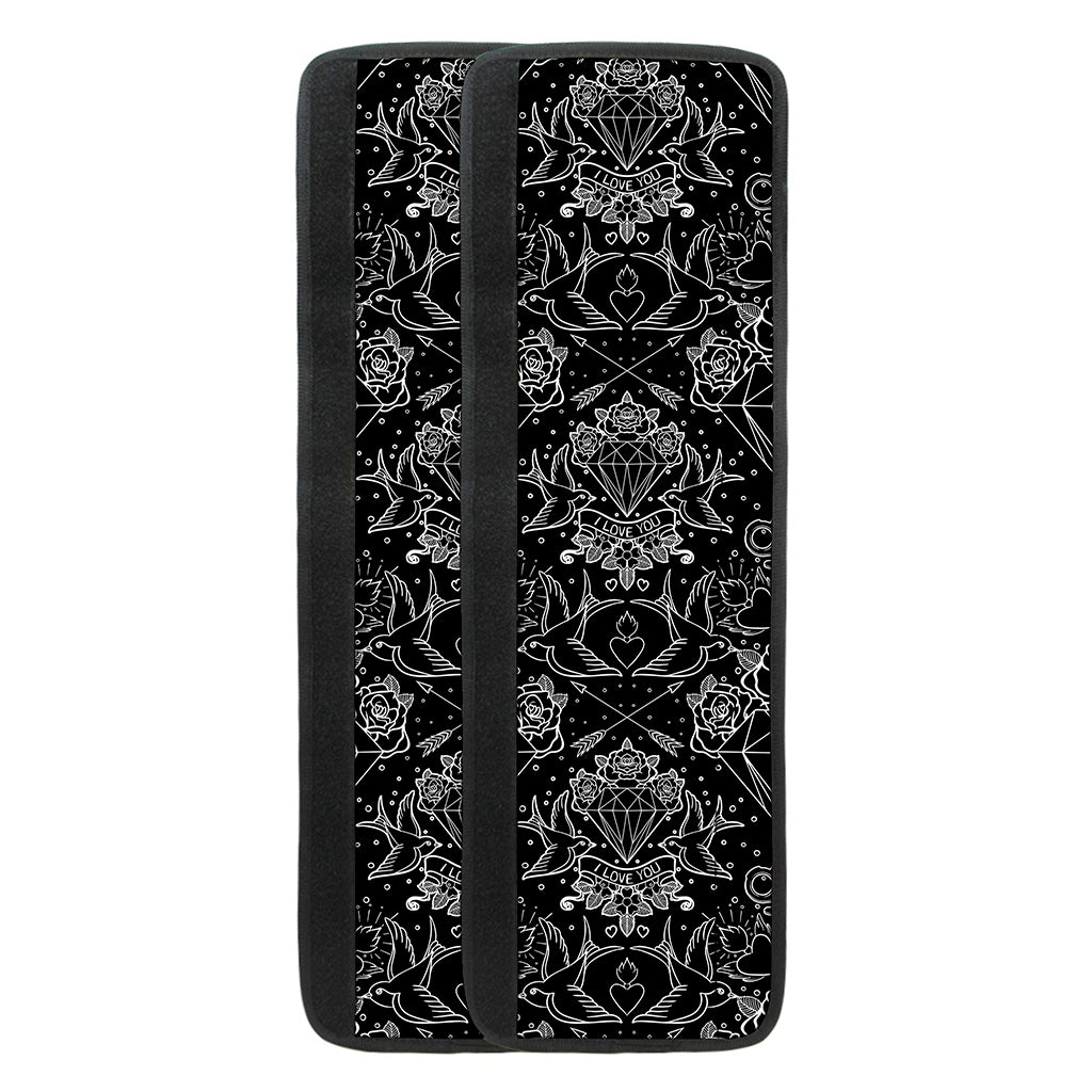 Black And White Tattoo Print Refrigerator Handle Covers