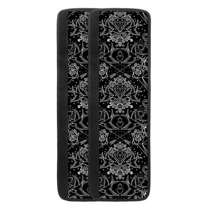 Black And White Tattoo Print Refrigerator Handle Covers