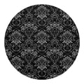 Black And White Tattoo Print Round Blanket