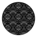 Black And White Tattoo Print Round Floor Mat