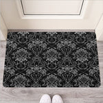 Black And White Tattoo Print Rubber Doormat
