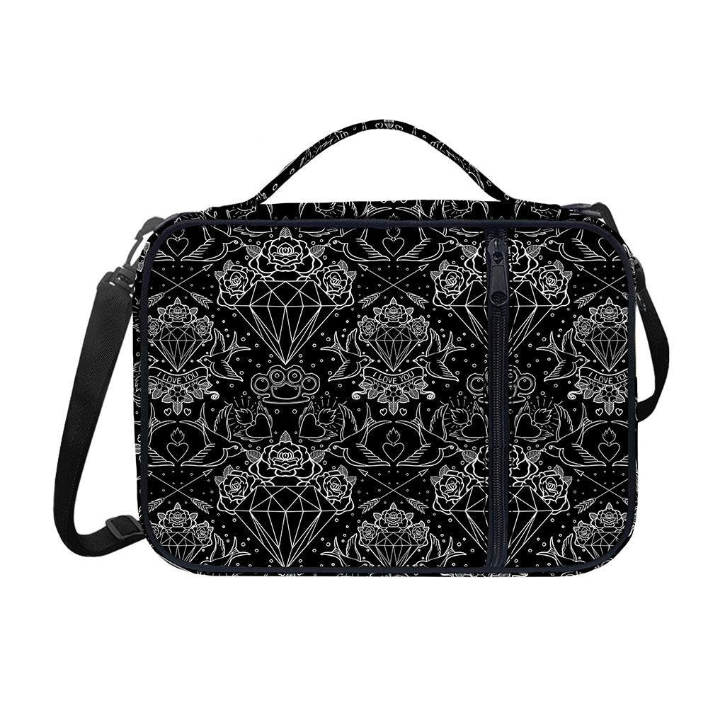 Black And White Tattoo Print Shoulder Strap Bible Bag
