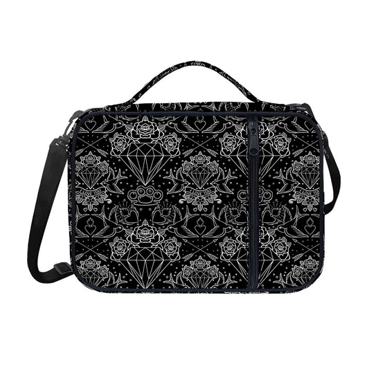 Black And White Tattoo Print Shoulder Strap Bible Bag