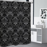 Black And White Tattoo Print Shower Curtain