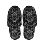 Black And White Tattoo Print Slippers