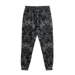 Black And White Tattoo Print Sweatpants