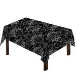 Black And White Tattoo Print Tablecloth