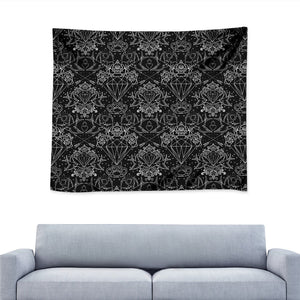 Black And White Tattoo Print Tapestry