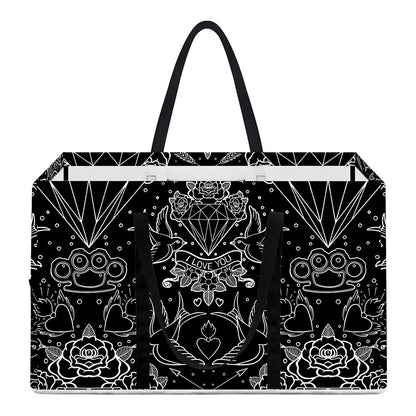 Black And White Tattoo Print Utility Tote Bag