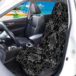 Black And White Tattoo Print Waterproof Car Seat Cover
