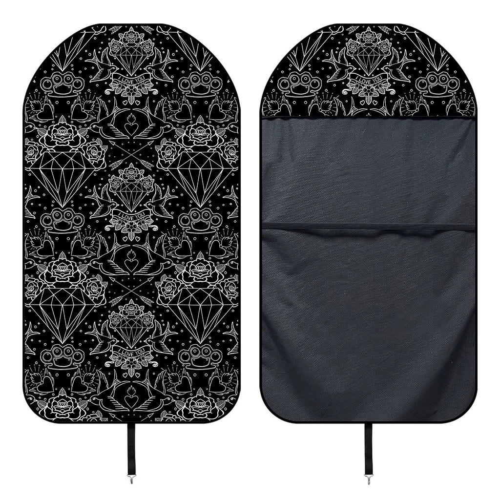 Black And White Tattoo Print Waterproof Car Seat Cover