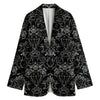 Black And White Tattoo Print Women's Blazer