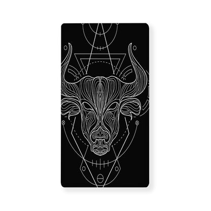 Black And White Taurus Sign Print Baby Crib Sheet