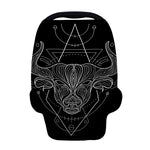 Black And White Taurus Sign Print Baby Seat Cover