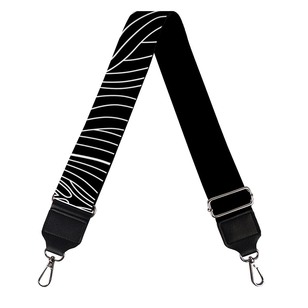 Black And White Taurus Sign Print Bag Strap