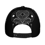 Black And White Taurus Sign Print Baseball Cap