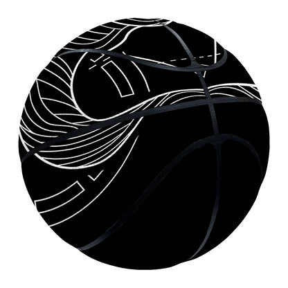 Black And White Taurus Sign Print Basketball