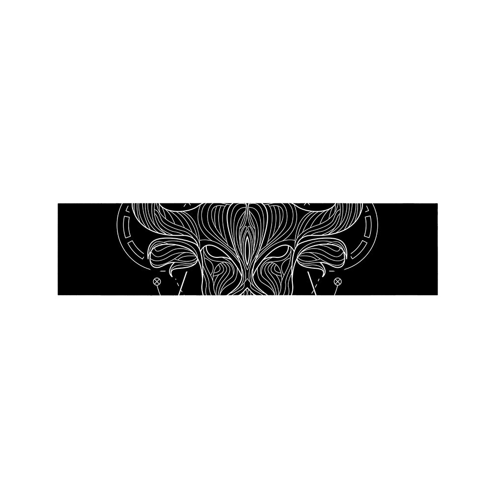 Black And White Taurus Sign Print Bed Runner