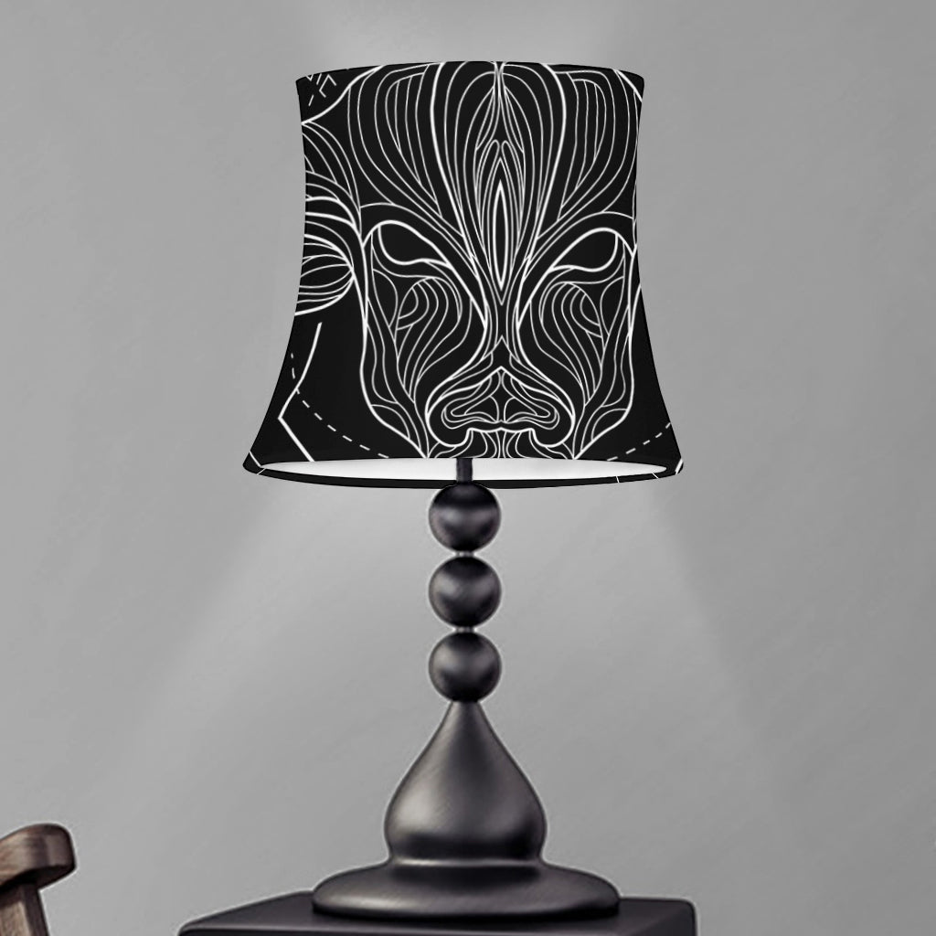 Black And White Taurus Sign Print Bell Lamp Shade