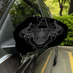 Black And White Taurus Sign Print Car Side Mirror Covers